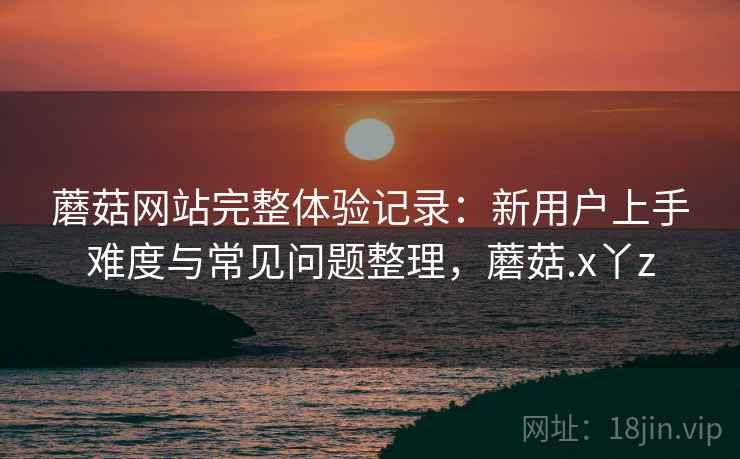 蘑菇网站完整体验记录：新用户上手难度与常见问题整理，蘑菇.x丫z