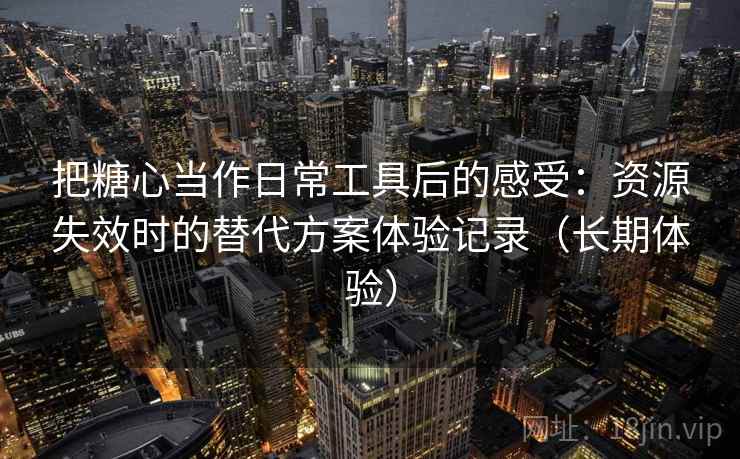 把糖心当作日常工具后的感受：资源失效时的替代方案体验记录（长期体验）