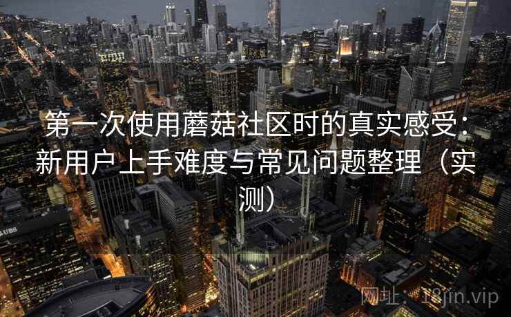第一次使用蘑菇社区时的真实感受：新用户上手难度与常见问题整理（实测）