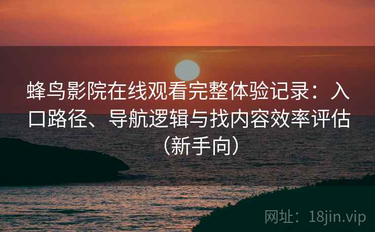 蜂鸟影院在线观看完整体验记录：入口路径、导航逻辑与找内容效率评估（新手向）