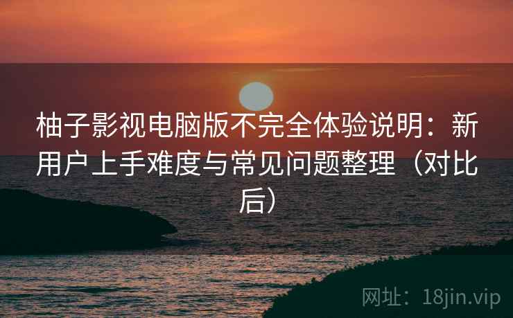 柚子影视电脑版不完全体验说明：新用户上手难度与常见问题整理（对比后）