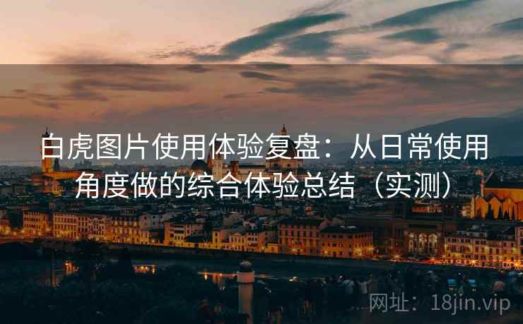 白虎图片使用体验复盘：从日常使用角度做的综合体验总结（实测）